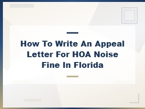 Florida Hoa Noise Fine Appeal Letter Template